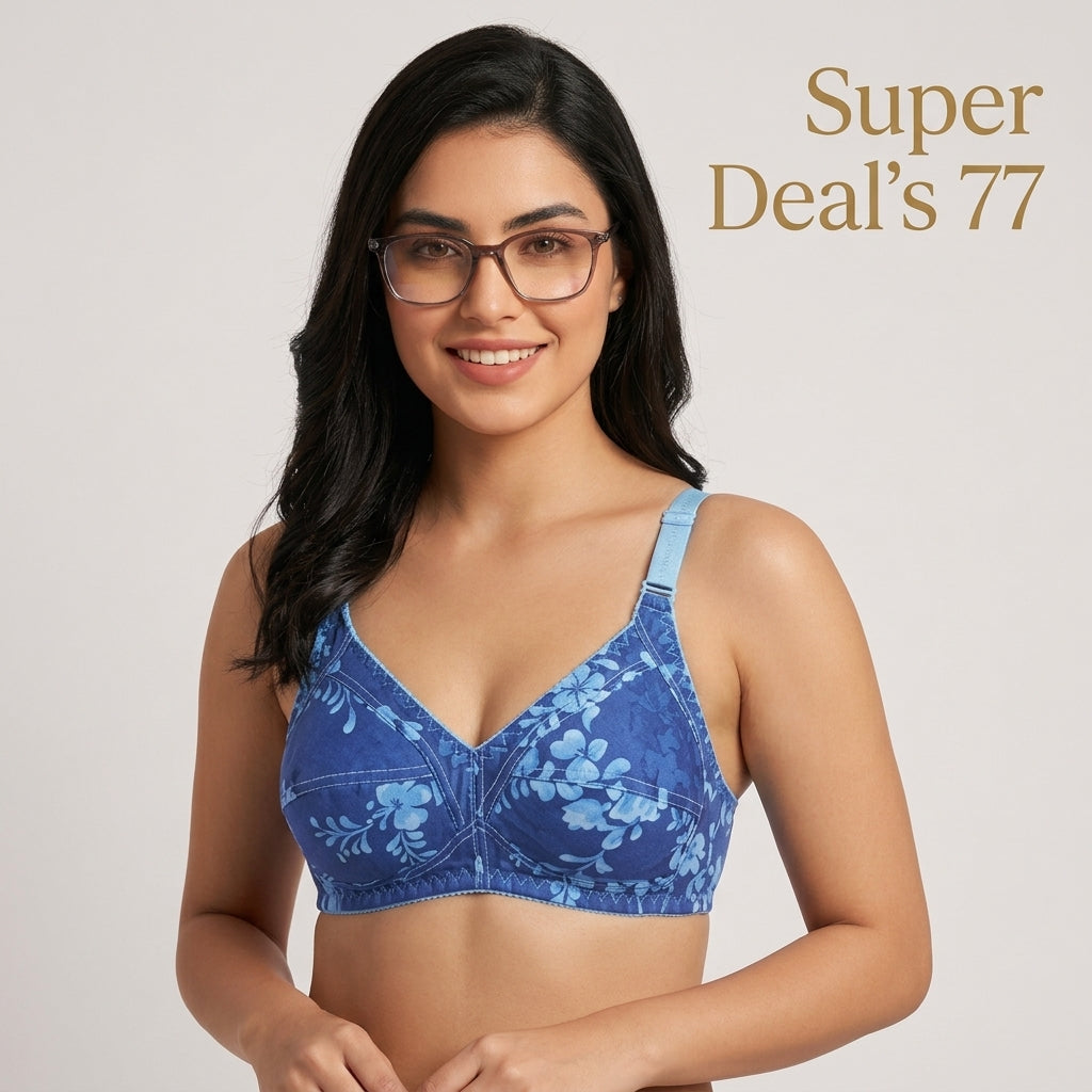 Pack of 5 Cotton Bra – Rs. 999  🌈