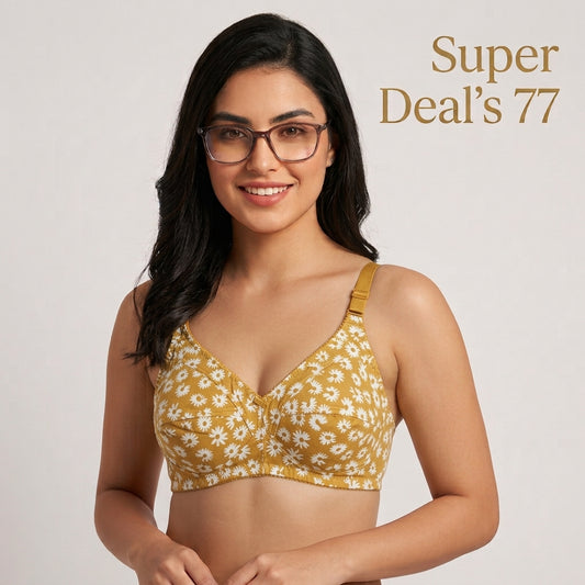 Pack of 5 Cotton Bra – Rs. 999  🌈