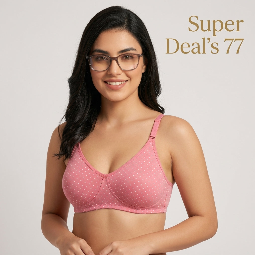 Pack of 5 Cotton Bra – Rs. 999  🌈