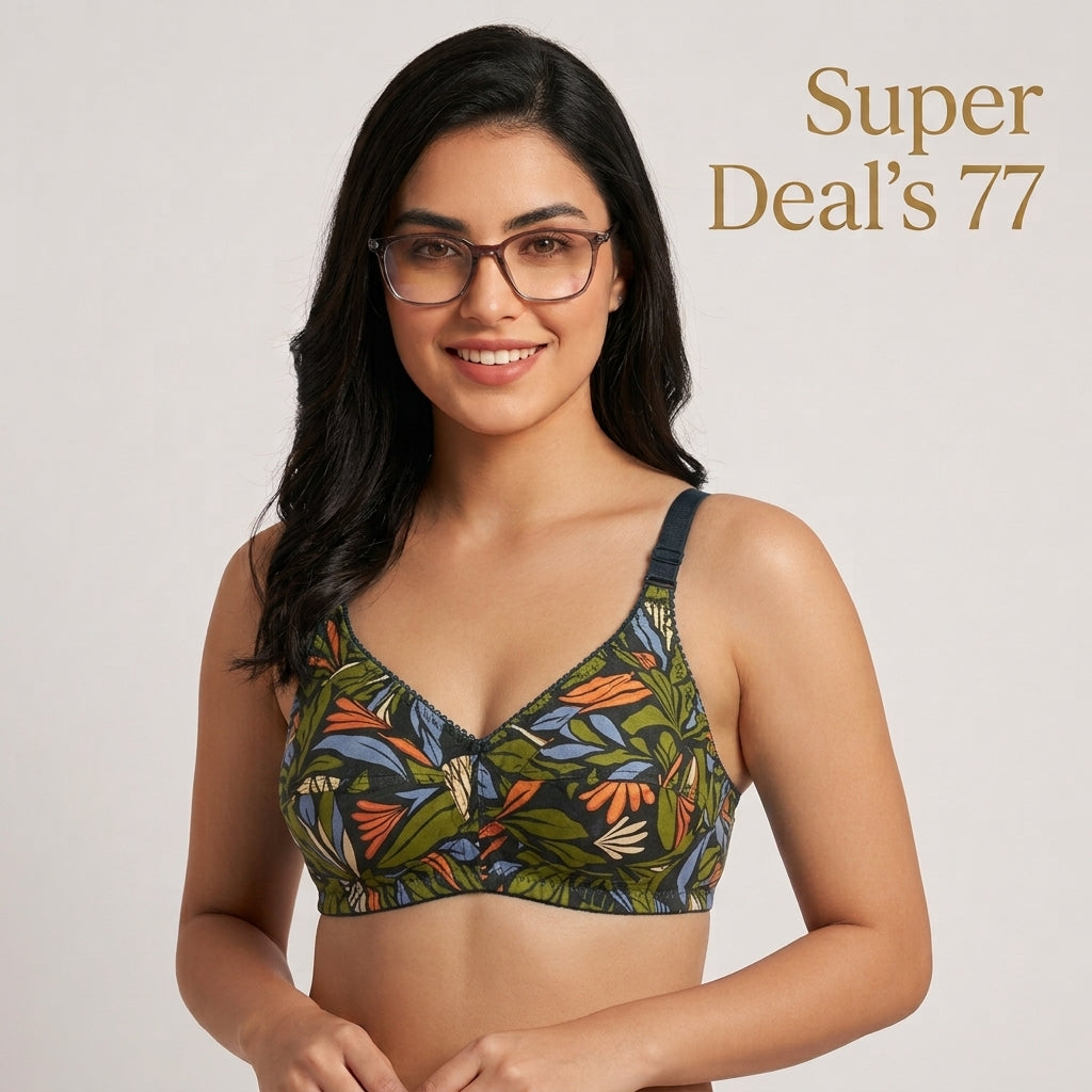 Pack of 5 Cotton Bra – Rs. 999  🌈